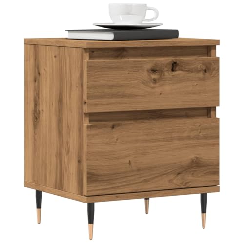 Makastle 2er Set Nachttische, Night Stand mit Stauraum, Modern Nachtschrank Schlichter Beistelltisch für Schlafzimmer Wohnzimmer, Artisan-Eiche 40x35x50 cm Holzwerkstoff Makastle 2er Set Nachttische, Night Stand mit Stauraum, Modern Nachtschrank Schlichter Beistelltisch für Schlafzimmer Wohnzimmer, Artisan-Eiche 40x35x50 cm Holzwerkstoff von Makastle