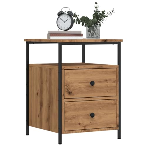Makastle 2er Set Nachttische, Night Stand mit Stauraum, Modern Nachtschrank Schlichter Beistelltisch für Schlafzimmer Wohnzimmer, Artisan-Eiche 44x45x60 cm Holzwerkstoff Makastle 2er Set Nachttische, Night Stand mit Stauraum, Modern Nachtschrank Schlichter Beistelltisch für Schlafzimmer Wohnzimmer, Artisan-Eiche 44x45x60 cm Holzwerkstoff von Makastle
