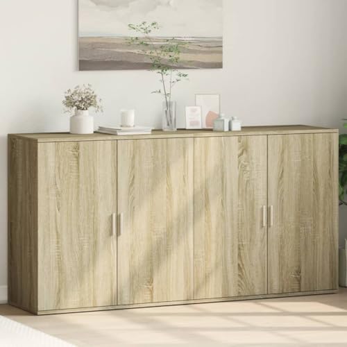 Makastle 2er Set Sideboards mit Stauraum, Buffetschrank Aufbewahrungsschrank Aufbewahrungsmöbel Beistellschrank Flurschrank, Sonoma-Eiche 79x38x80 cm Holzwerkstoff Makastle 2er Set Sideboards mit Stauraum, Buffetschrank Aufbewahrungsschrank Aufbewahrungsmöbel Beistellschrank Flurschrank, Sonoma-Eiche 79x38x80 cm Holzwerkstoff von Makastle