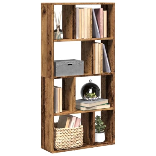 Makastle 4 Ebenen Bücherregale Bücherregal Raumteiler Display Freistehendes Regal mit 8 Fächern, für Wohnzimmer Schlafzimmer Arbeitszimmer, Altholz-Optik 60x20x120 cm Holzwerkstoff Makastle 4 Ebenen Bücherregale Bücherregal Raumteiler Display Freistehendes Regal mit 8 Fächern, für Wohnzimmer Schlafzimmer Arbeitszimmer, Altholz-Optik 60x20x120 cm Holzwerkstoff von Makastle