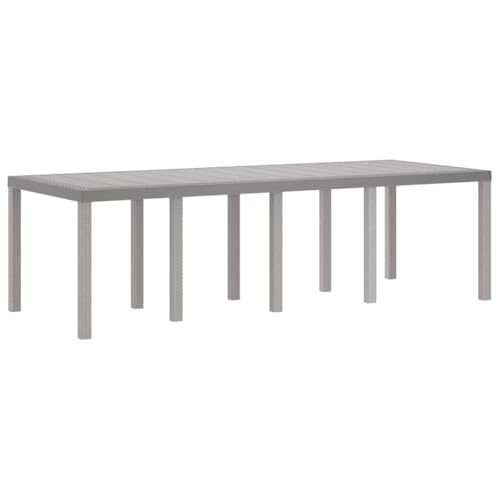 Makastle Ausziehbarer Gartentisch, Rechteckiger Terrassentisch mit Metallrahmen für Balkon, Terrasse, Hinterhof, Wasserdicht, 250x100x73 cm Hellgrau Poly-Rattan Makastle Ausziehbarer Gartentisch, Rechteckiger Terrassentisch mit Metallrahmen für Balkon, Terrasse, Hinterhof, Wasserdicht, 250x100x73 cm Hellgrau Poly-Rattan von Makastle