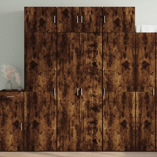 Makastle Badezimmerschrank Badschrank Highboard für Arbeitszimmer Mehrzweckschrank Küchenschrank mit Stauraum, Räuchereiche 70x42,5x185 cm Holzwerkstoff Makastle Badezimmerschrank Badschrank Highboard für Arbeitszimmer Mehrzweckschrank Küchenschrank mit Stauraum, Räuchereiche 70x42,5x185 cm Holzwerkstoff von Makastle