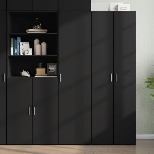 Makastle Badezimmerschrank Badschrank Highboard für Arbeitszimmer Mehrzweckschrank Küchenschrank mit Stauraum, Schwarz 45x42,5x185 cm Holzwerkstoff Makastle Badezimmerschrank Badschrank Highboard für Arbeitszimmer Mehrzweckschrank Küchenschrank mit Stauraum, Schwarz 45x42,5x185 cm Holzwerkstoff von Makastle