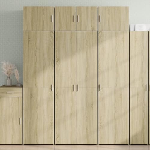 Makastle Badezimmerschrank Badschrank Highboard für Arbeitszimmer Mehrzweckschrank Küchenschrank mit Stauraum, Sonoma-Eiche 70x42,5x185 cm Holzwerkstoff Makastle Badezimmerschrank Badschrank Highboard für Arbeitszimmer Mehrzweckschrank Küchenschrank mit Stauraum, Sonoma-Eiche 70x42,5x185 cm Holzwerkstoff von Makastle