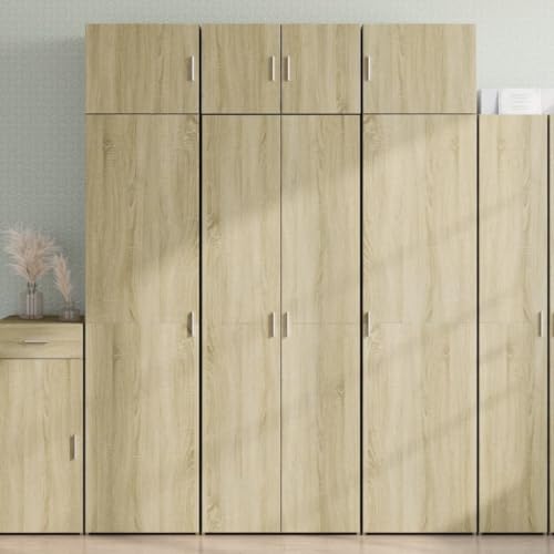 Makastle Badezimmerschrank Badschrank Highboard für Arbeitszimmer Mehrzweckschrank Küchenschrank mit Stauraum, Sonoma-Eiche 70x42,5x185 cm Holzwerkstoff Makastle Badezimmerschrank Badschrank Highboard für Arbeitszimmer Mehrzweckschrank Küchenschrank mit Stauraum, Sonoma-Eiche 70x42,5x185 cm Holzwerkstoff von Makastle