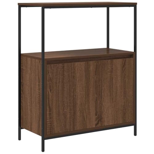 Makastle Badschrank mit Stahlrahmen & 2 Türen, Küchenschrank mit 2 Regale & 2 Fächer für Schlafzimmer Eingang, Braun Eichen-Optik 76,5x35x95 cm Holzwerkstoff Makastle Badschrank mit Stahlrahmen & 2 Türen, Küchenschrank mit 2 Regale & 2 Fächer für Schlafzimmer Eingang, Braun Eichen-Optik 76,5x35x95 cm Holzwerkstoff von Makastle