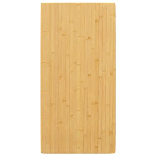 Makastle Bambus Tischplatte, robuste Schreibtischplatte ideal für Hause und Außenbereich, Holzplatte Bürotischplatte Massivholzplatte Holz Platte Ersatztischplatte, 50x100x1,5 cm von Makastle
