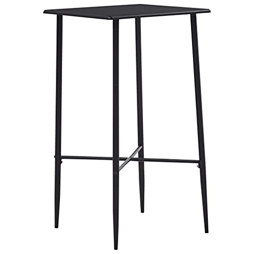 Makastle Bartisch Quadratischer mit Tischbeine aus Stahl, Cocktailtisch mit MDF-Tischplatte für Wohnzimmer Bars und Cafés, Schwarz 60 x 60 x 111 cm Makastle Bartisch Quadratischer mit Tischbeine aus Stahl, Cocktailtisch mit MDF-Tischplatte für Wohnzimmer Bars und Cafés, Schwarz 60 x 60 x 111 cm von Makastle