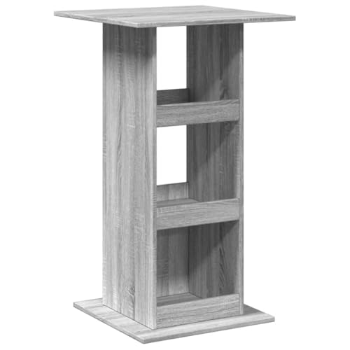 Makastle Bartisch Rechteckig mit 3 offene Fächer, Multifunktionstisch für Wohnzimmer Esszimmer, Tragend 75 kg, Grau Sonoma 60x60x102 cm Holzwerkstoff Makastle Bartisch Rechteckig mit 3 offene Fächer, Multifunktionstisch für Wohnzimmer Esszimmer, Tragend 75 kg, Grau Sonoma 60x60x102 cm Holzwerkstoff von Makastle