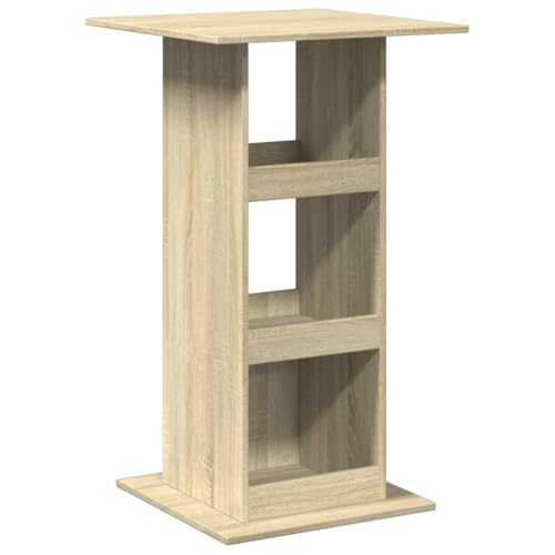 Makastle Bartisch Rechteckig mit 3 offene Fächer, Multifunktionstisch für Wohnzimmer Esszimmer, Tragend 75 kg, Sonoma-Eiche 60x60x102 cm Holzwerkstoff Makastle Bartisch Rechteckig mit 3 offene Fächer, Multifunktionstisch für Wohnzimmer Esszimmer, Tragend 75 kg, Sonoma-Eiche 60x60x102 cm Holzwerkstoff von Makastle