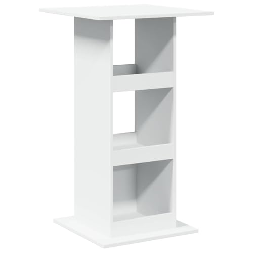 Makastle Bartisch Rechteckig mit 3 offene Fächer, Multifunktionstisch für Wohnzimmer Esszimmer, Tragend 75 kg, Weiß 60x60x102 cm Holzwerkstoff Makastle Bartisch Rechteckig mit 3 offene Fächer, Multifunktionstisch für Wohnzimmer Esszimmer, Tragend 75 kg, Weiß 60x60x102 cm Holzwerkstoff von Makastle