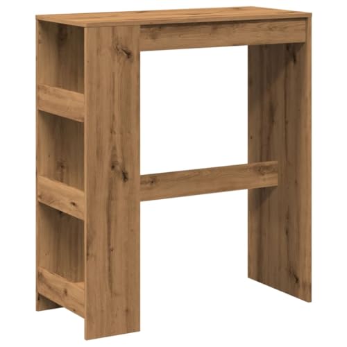 Makastle Bartisch Rechteckiger mit 3 offene Fächer, Thekentisch für Wohnzimmer Küche Esszimmer, Artisan-Eiche 90x40x103,5 cm Holzwerkstoff Makastle Bartisch Rechteckiger mit 3 offene Fächer, Thekentisch für Wohnzimmer Küche Esszimmer, Artisan-Eiche 90x40x103,5 cm Holzwerkstoff von Makastle