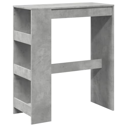 Makastle Bartisch Rechteckiger mit 3 offene Fächer, Thekentisch für Wohnzimmer Küche Esszimmer, Betongrau 90x40x103,5 cm Holzwerkstoff Makastle Bartisch Rechteckiger mit 3 offene Fächer, Thekentisch für Wohnzimmer Küche Esszimmer, Betongrau 90x40x103,5 cm Holzwerkstoff von Makastle