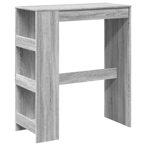 Makastle Bartisch Rechteckiger mit 3 offene Fächer, Thekentisch für Wohnzimmer Küche Esszimmer, Grau Sonoma 90x40x103,5 cm Holzwerkstoff Makastle Bartisch Rechteckiger mit 3 offene Fächer, Thekentisch für Wohnzimmer Küche Esszimmer, Grau Sonoma 90x40x103,5 cm Holzwerkstoff von Makastle