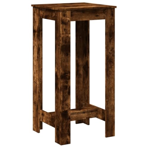 Makastle Bartisch mit Holzrahmen, Quadratischer Tisch, Stehtisch für Esszimmer Wohnzimmer, Tragend 80 kg, Räuchereiche 51x50x103,5 cm Holzwerkstoff Makastle Bartisch mit Holzrahmen, Quadratischer Tisch, Stehtisch für Esszimmer Wohnzimmer, Tragend 80 kg, Räuchereiche 51x50x103,5 cm Holzwerkstoff von Makastle