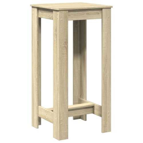 Makastle Bartisch mit Holzrahmen, Quadratischer Tisch, Stehtisch für Esszimmer Wohnzimmer, Tragend 80 kg, Sonoma-Eiche 51x50x103,5 cm Holzwerkstoff Makastle Bartisch mit Holzrahmen, Quadratischer Tisch, Stehtisch für Esszimmer Wohnzimmer, Tragend 80 kg, Sonoma-Eiche 51x50x103,5 cm Holzwerkstoff von Makastle