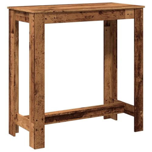 Makastle Bartisch mit Holzrahmen, Quadratischer Tisch, Stehtisch für Esszimmer Wohnzimmer, Tragend 90 kg, Altholz-Optik 102x50x103,5 cm Holzwerkstoff Makastle Bartisch mit Holzrahmen, Quadratischer Tisch, Stehtisch für Esszimmer Wohnzimmer, Tragend 90 kg, Altholz-Optik 102x50x103,5 cm Holzwerkstoff von Makastle