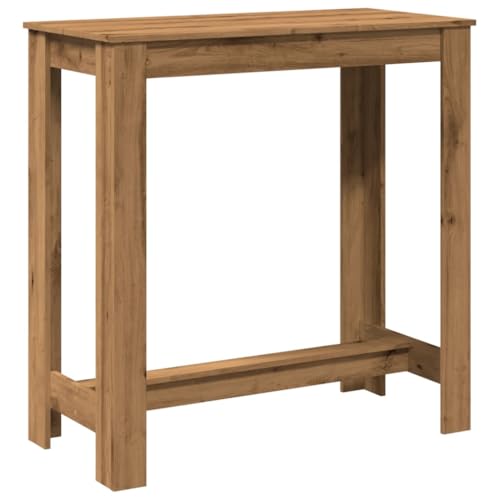 Makastle Bartisch mit Holzrahmen, Quadratischer Tisch, Stehtisch für Esszimmer Wohnzimmer, Tragend 90 kg, Artisan-Eiche 102x50x103,5 cm Holzwerkstoff Makastle Bartisch mit Holzrahmen, Quadratischer Tisch, Stehtisch für Esszimmer Wohnzimmer, Tragend 90 kg, Artisan-Eiche 102x50x103,5 cm Holzwerkstoff von Makastle