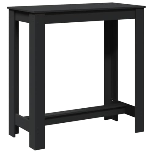 Makastle Bartisch mit Holzrahmen, Quadratischer Tisch, Stehtisch für Esszimmer Wohnzimmer, Tragend 90 kg, Schwarz 102x50x103,5 cm Holzwerkstoff Makastle Bartisch mit Holzrahmen, Quadratischer Tisch, Stehtisch für Esszimmer Wohnzimmer, Tragend 90 kg, Schwarz 102x50x103,5 cm Holzwerkstoff von Makastle