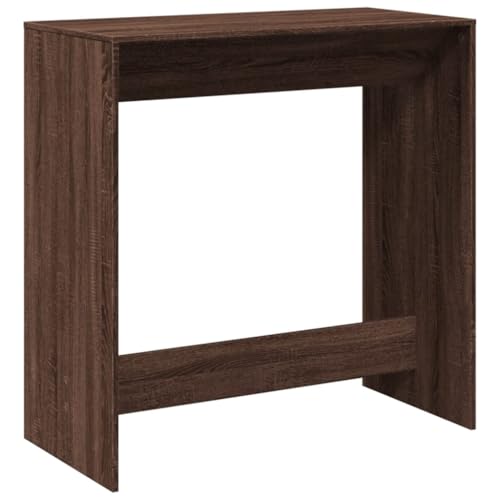 Makastle Bartisch mit Holzrahmen, Rechteckiger Thekentisch, Stehtisch für Küche Wohnzimmer, Tragend 80 kg, Braun Eichen-Optik 102x50x103,5 cm Holzwerkstoff Makastle Bartisch mit Holzrahmen, Rechteckiger Thekentisch, Stehtisch für Küche Wohnzimmer, Tragend 80 kg, Braun Eichen-Optik 102x50x103,5 cm Holzwerkstoff von Makastle