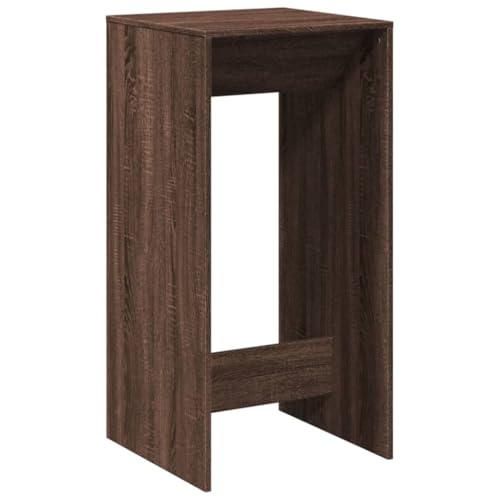 Makastle Bartisch mit Holzrahmen, Rechteckiger Thekentisch, Stehtisch für Küche Wohnzimmer, Tragend 80 kg, Braun Eichen-Optik 51x50x103,5 cm Holzwerkstoff Makastle Bartisch mit Holzrahmen, Rechteckiger Thekentisch, Stehtisch für Küche Wohnzimmer, Tragend 80 kg, Braun Eichen-Optik 51x50x103,5 cm Holzwerkstoff von Makastle