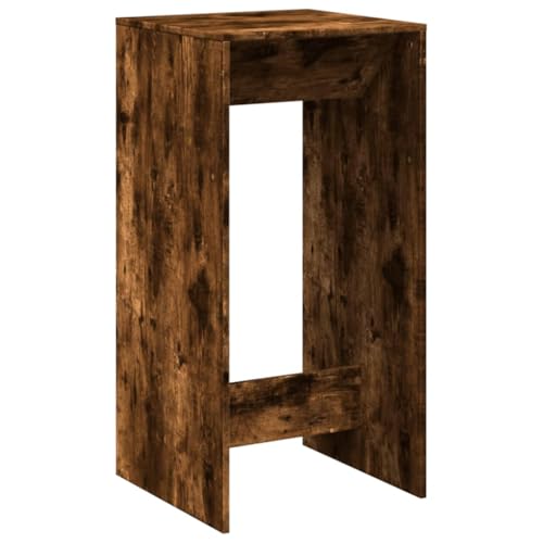 Makastle Bartisch mit Holzrahmen, Rechteckiger Thekentisch, Stehtisch für Küche Wohnzimmer, Tragend 80 kg, Räuchereiche 51x50x103,5 cm Holzwerkstoff Makastle Bartisch mit Holzrahmen, Rechteckiger Thekentisch, Stehtisch für Küche Wohnzimmer, Tragend 80 kg, Räuchereiche 51x50x103,5 cm Holzwerkstoff von Makastle