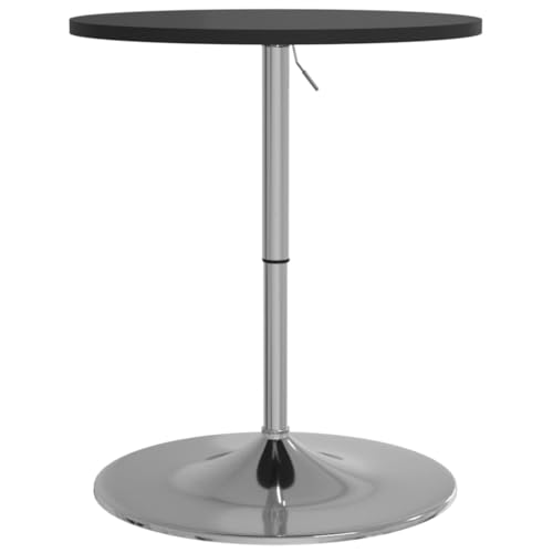 Makastle Bartisch mit Runde Holztischplatte, Stehtisch mit Stahlbasis für Restaurant Wohnzimmer, Höhenverstellbar, Schwarz 60x60x90 cm Verchromter Stahl Makastle Bartisch mit Runde Holztischplatte, Stehtisch mit Stahlbasis für Restaurant Wohnzimmer, Höhenverstellbar, Schwarz 60x60x90 cm Verchromter Stahl von Makastle