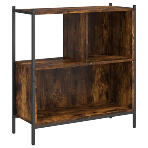 Makastle Bücherregal, Freistehendes Regale mit 3 Fächern, Metallrahmen, Standregal Aufbewahrungsregal für Wohnzimmer, Büro, Räuchereiche 72x28x77,5 cm Holzwerkstoff Makastle Bücherregal, Freistehendes Regale mit 3 Fächern, Metallrahmen, Standregal Aufbewahrungsregal für Wohnzimmer, Büro, Räuchereiche 72x28x77,5 cm Holzwerkstoff von Makastle