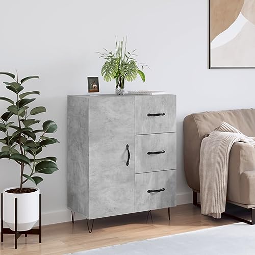 Makastle Buffetschrank mit 3 Schubladen & 1 Tür, Sideboard Aufbewahrungsschrank Aufbewahrungsmöbel Standschrank Beistellschrank Flurschrank, Betongrau 69,5x34x90 cm Holzwerkstoff Makastle Buffetschrank mit 3 Schubladen & 1 Tür, Sideboard Aufbewahrungsschrank Aufbewahrungsmöbel Standschrank Beistellschrank Flurschrank, Betongrau 69,5x34x90 cm Holzwerkstoff von Makastle