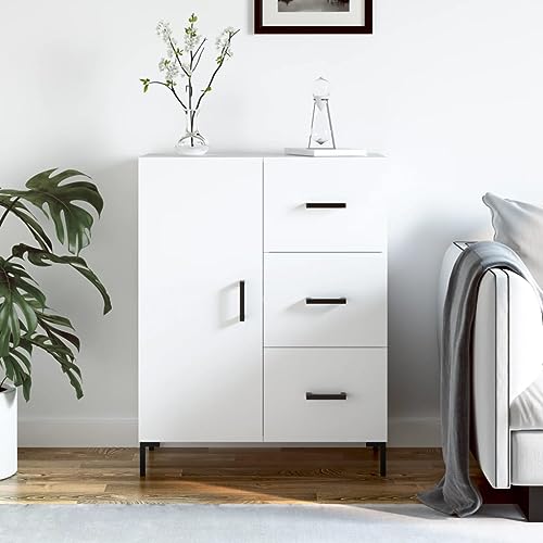 Makastle Buffetschrank mit 3 Schubladen & 1 Tür, Sideboard Aufbewahrungsschrank Aufbewahrungsmöbel Standschrank Beistellschrank Flurschrank, Weiß 69,5x34x90 cm Holzwerkstoff Makastle Buffetschrank mit 3 Schubladen & 1 Tür, Sideboard Aufbewahrungsschrank Aufbewahrungsmöbel Standschrank Beistellschrank Flurschrank, Weiß 69,5x34x90 cm Holzwerkstoff von Makastle