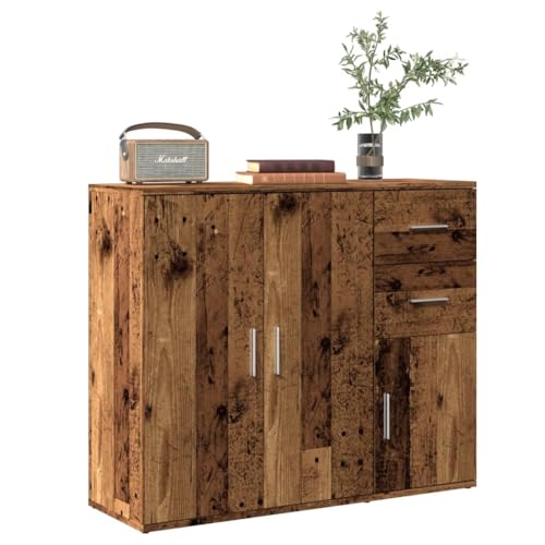 Makastle Buffetschrank mit Stauraum, Sideboard Aufbewahrungsschrank Aufbewahrungsmöbel Standschrank Beistellschrank Flurschrank, Altholz-Optik 91x29,5x75 cm Holzwerkstoff Makastle Buffetschrank mit Stauraum, Sideboard Aufbewahrungsschrank Aufbewahrungsmöbel Standschrank Beistellschrank Flurschrank, Altholz-Optik 91x29,5x75 cm Holzwerkstoff von Makastle