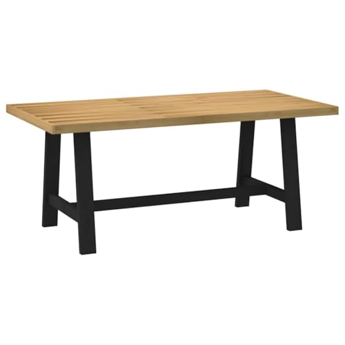 Makastle Esstisch Rechteckig mit A-förmige Tischbeine, Küchentisch mit Holz Tischplatte für Wohnzimmer Esszimmer, Natur & Schwarz 180x90x75 cm Kiefer Makastle Esstisch Rechteckig mit A-förmige Tischbeine, Küchentisch mit Holz Tischplatte für Wohnzimmer Esszimmer, Natur & Schwarz 180x90x75 cm Kiefer von Makastle