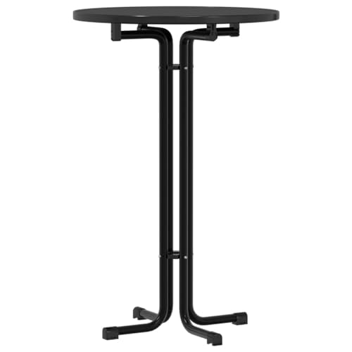 Makastle Esstisch mit Runde Tischplatte, Bartisch mit 4-beiniges Stahlgestell für Wohnzimmer Küche, Schwarz Ø70x110 cm Holzwerkstoff Makastle Esstisch mit Runde Tischplatte, Bartisch mit 4-beiniges Stahlgestell für Wohnzimmer Küche, Schwarz Ø70x110 cm Holzwerkstoff von Makastle