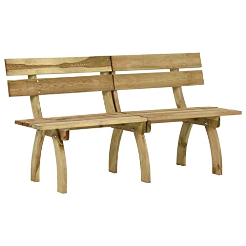 Makastle Gartenbank Holz, Allwetter Sitzbank mit Rückenlehne, Holzbank wetterfest, Balkonbank Parkbank für Garten und Terrasse, 160 x 60 x 86 cm Braun von Makastle