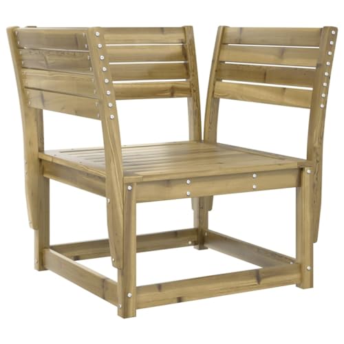 Makastle Gartenstuhl mit Rückenlehne und Armlehnen, Sonnenliegen mit Lattenrost-Design für Terrasse Balkon, Natur 83 x 73 x 78 cm Kiefernholz Imprägniert Makastle Gartenstuhl mit Rückenlehne und Armlehnen, Sonnenliegen mit Lattenrost-Design für Terrasse Balkon, Natur 83 x 73 x 78 cm Kiefernholz Imprägniert von Makastle