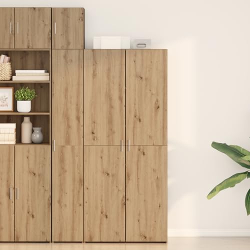 Makastle Highboard mit Tür und Fächern, Schrank mit Griff, Standschrank für Wohnzimmer, Korridor, Artisan Eiche 40x42.5x185 cm Holzwerkstoff Makastle Highboard mit Tür und Fächern, Schrank mit Griff, Standschrank für Wohnzimmer, Korridor, Artisan Eiche 40x42.5x185 cm Holzwerkstoff von Makastle