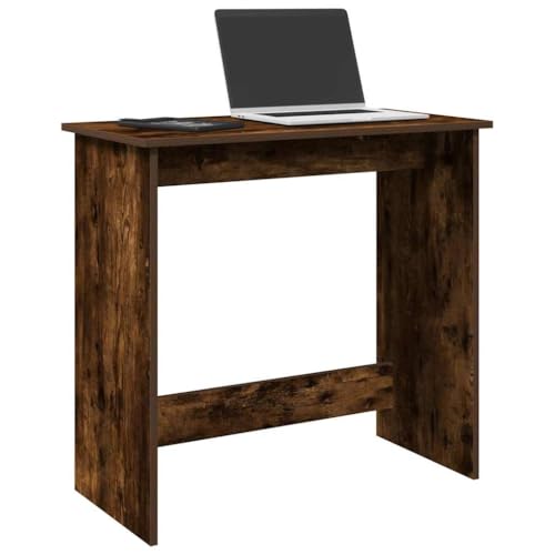 Makastle Home Office Schreibtisch Kleiner Tisch Computertisch Moderner Schlichter Stil Arbeitstisch für Studium Schreiben, Räuchereiche 80x40x75 cm Holzwerkstoff von Makastle