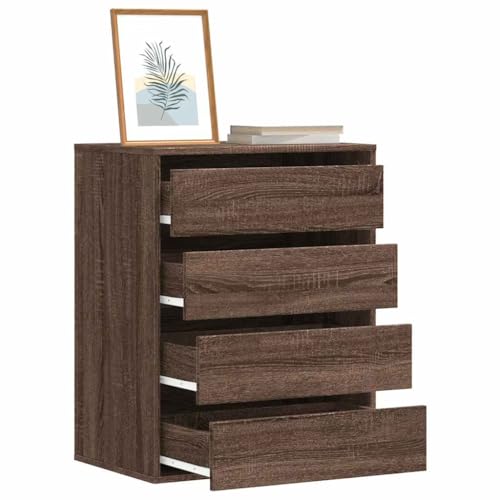 Makastle Kommode Schrank mit 4 Schubladen, Sideboard Aufbewahrungsschrank Aufbewahrungsmöbel Standschrank Beistellschrank, Braun Eichen-Optik 60x41x76 cm Holzwerkstoff Makastle Kommode Schrank mit 4 Schubladen, Sideboard Aufbewahrungsschrank Aufbewahrungsmöbel Standschrank Beistellschrank, Braun Eichen-Optik 60x41x76 cm Holzwerkstoff von Makastle