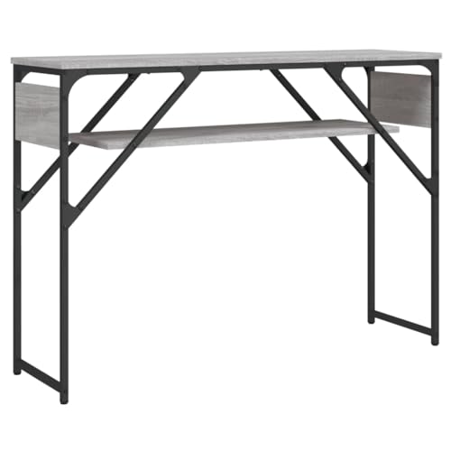Makastle Konsolentisch mit 2 Ablagen, Eingangstisch, Schmaler Sofatisch für Wohnzimmer, Flur, Schlafzimmer, Platzsparend, 105x30x75cm Grau Sonoma Holzwerkstoff Makastle Konsolentisch mit 2 Ablagen, Eingangstisch, Schmaler Sofatisch für Wohnzimmer, Flur, Schlafzimmer, Platzsparend, 105x30x75cm Grau Sonoma Holzwerkstoff von Makastle