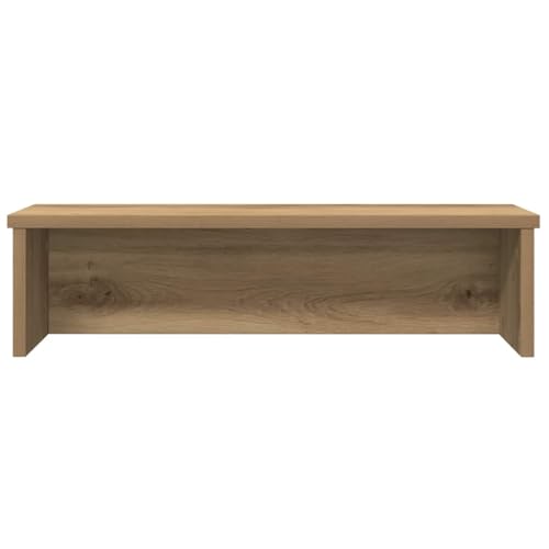 Makastle Küchenregal mit Regal, Küchenorganizer Stapelbar für Büro, Wohnzimmer, Robust, Nicht leicht zu verformen, Artisan-Eiche 60x15x16 cm Holzwerkstoff von Makastle