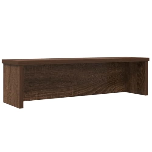 Makastle Küchenregal mit Regal, Küchenorganizer Stapelbar für Büro, Wohnzimmer, Robust, Nicht leicht zu verformen, Braun Eichen-Optik 60x15x16 cm Holzwerkstoff von Makastle