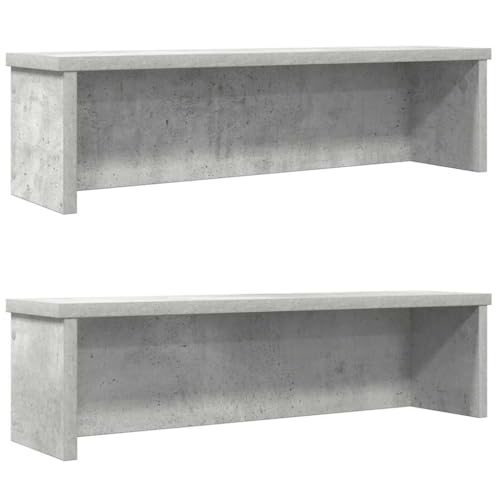 Makastle Küchenregal mit Regal 2er Set, Küchenorganizer Stapelbar für Büro, Wohnzimmer, Platz sparen, Leicht zu reinigen, Betongrau 60x15x16 cm Holzwerkstoff Makastle Küchenregal mit Regal 2er Set, Küchenorganizer Stapelbar für Büro, Wohnzimmer, Platz sparen, Leicht zu reinigen, Betongrau 60x15x16 cm Holzwerkstoff von Makastle
