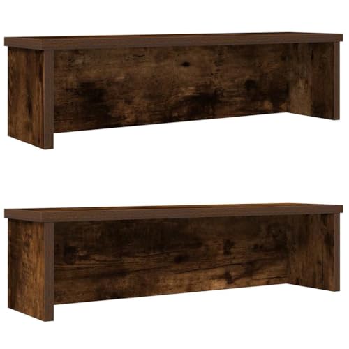 Makastle Küchenregal mit Regal 2er Set, Küchenorganizer Stapelbar für Büro, Wohnzimmer, Platz sparen, Leicht zu reinigen, Räuchereiche 60x15x16 cm Holzwerkstoff Makastle Küchenregal mit Regal 2er Set, Küchenorganizer Stapelbar für Büro, Wohnzimmer, Platz sparen, Leicht zu reinigen, Räuchereiche 60x15x16 cm Holzwerkstoff von Makastle