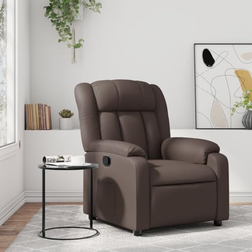 Makastle Moderner Relaxsessel mit Verstellbarer Rückenlehne und Fußteil, Lesesessel Einzelliege Sessel Wohnzimmer Schlafzimmer Einzel Liegesessel, Braun Kunstleder Makastle Moderner Relaxsessel mit Verstellbarer Rückenlehne und Fußteil, Lesesessel Einzelliege Sessel Wohnzimmer Schlafzimmer Einzel Liegesessel, Braun Kunstleder von Makastle