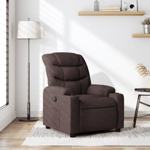 Makastle Moderner Relaxsessel mit Verstellbarer Rückenlehne und Fußteil, Lesesessel Einzelliege Sessel Wohnzimmer Schlafzimmer Einzel Liegesessel, Dunkelbraun Stoff Makastle Moderner Relaxsessel mit Verstellbarer Rückenlehne und Fußteil, Lesesessel Einzelliege Sessel Wohnzimmer Schlafzimmer Einzel Liegesessel, Dunkelbraun Stoff von Makastle