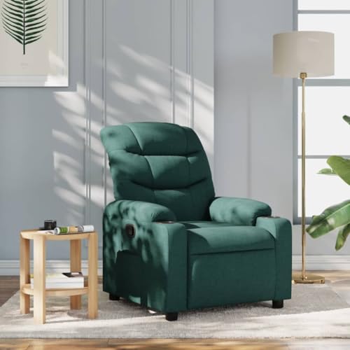 Makastle Moderner Relaxsessel mit Verstellbarer Rückenlehne und Fußteil, Lesesessel Einzelliege Sessel Wohnzimmer Schlafzimmer Einzel Liegesessel, Dunkelgrün Stoff Makastle Moderner Relaxsessel mit Verstellbarer Rückenlehne und Fußteil, Lesesessel Einzelliege Sessel Wohnzimmer Schlafzimmer Einzel Liegesessel, Dunkelgrün Stoff von Makastle