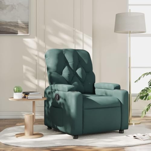 Makastle Moderner Relaxsessel mit Verstellbarer Rückenlehne und Fußteil, Lesesessel Einzelliege Sessel Wohnzimmer Schlafzimmer Einzel Liegesessel, Dunkelgrün Stoff Makastle Moderner Relaxsessel mit Verstellbarer Rückenlehne und Fußteil, Lesesessel Einzelliege Sessel Wohnzimmer Schlafzimmer Einzel Liegesessel, Dunkelgrün Stoff von Makastle
