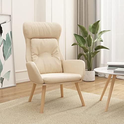 Makastle Moderner Sessel Wohnzimmer Einzelsofa Loungesessel Polstersessel Relaxsessel mit Armlehnen für Wohnzimmer Schlafzimmer, Creme Stoff Makastle Moderner Sessel Wohnzimmer Einzelsofa Loungesessel Polstersessel Relaxsessel mit Armlehnen für Wohnzimmer Schlafzimmer, Creme Stoff von Makastle