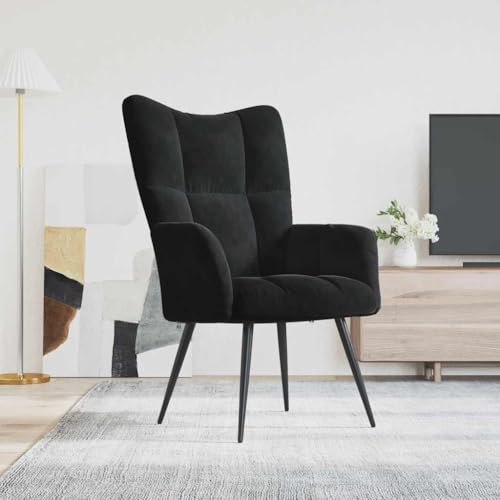 Makastle Moderner Sessel Wohnzimmer Einzelsofa Loungesessel Polstersessel Relaxsessel mit Armlehnen für Wohnzimmer Schlafzimmer, Schwarz Samt Makastle Moderner Sessel Wohnzimmer Einzelsofa Loungesessel Polstersessel Relaxsessel mit Armlehnen für Wohnzimmer Schlafzimmer, Schwarz Samt von Makastle