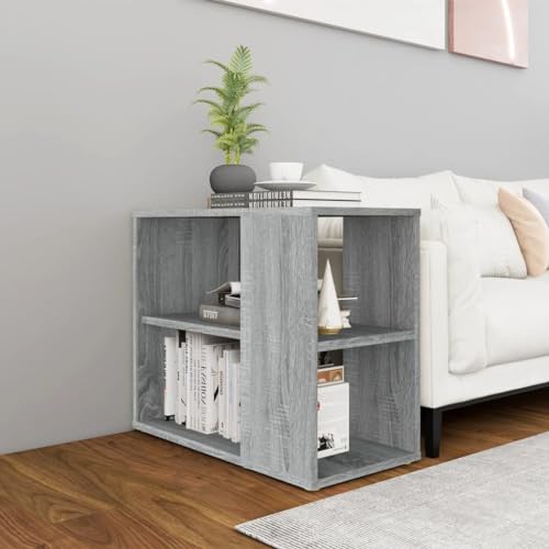 Makastle Modernes Beistellschrank Sideboard mit 2 Fächern, Schmaler Schrank Anrichte Standschrank Flurschrank für Wohnzimmer Flur, Grau Sonoma 60x30x50 cm Holzwerkstoff Makastle Modernes Beistellschrank Sideboard mit 2 Fächern, Schmaler Schrank Anrichte Standschrank Flurschrank für Wohnzimmer Flur, Grau Sonoma 60x30x50 cm Holzwerkstoff von Makastle